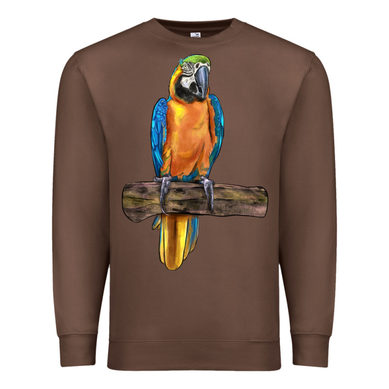 Blue Throated Macaw Premium Sweatshirt by LillyAllenDesigns | Teevron