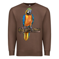 Chestnut blue throated macaw Premium Sweatshirt - LillyAllenDesigns