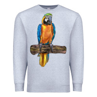 Heather Grey blue throated macaw Premium Sweatshirt - LillyAllenDesigns