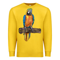 Lemon blue throated macaw Premium Sweatshirt - LillyAllenDesigns