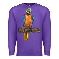 Purple blue throated macaw Premium Sweatshirt - LillyAllenDesigns