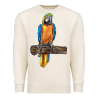 Sandshell blue throated macaw Premium Sweatshirt - LillyAllenDesigns