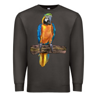 Smoke blue throated macaw Premium Sweatshirt - LillyAllenDesigns