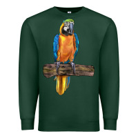 Sports Green blue throated macaw Premium Sweatshirt - LillyAllenDesigns