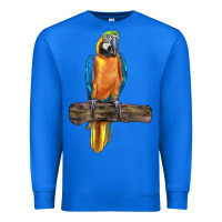 True Royal blue throated macaw Premium Sweatshirt - LillyAllenDesigns