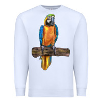 White blue throated macaw Premium Sweatshirt - LillyAllenDesigns
