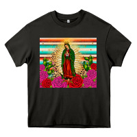 Asphalt our lady of guadalupe cactus leopard Heavy Core Tee - JahusDesignShop