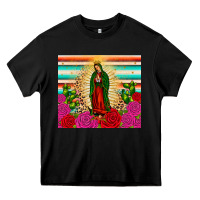 Black our lady of guadalupe cactus leopard Heavy Core Tee - JahusDesignShop