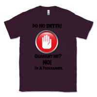 Plum I'm Not In Quarantine I'm A Programmer Classic Tee - Bettercallsaul