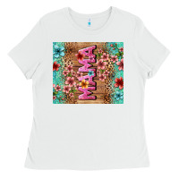 White floral mama Ladies Tee - LillyAllenDesigns