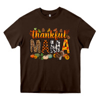 Chocolate Brown thankful mama bbs Heavy Core Tee - BundleAndBundleShop