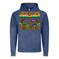Vintage Denim western desert with leopard and sunflowers tumbler tbs Vintage Hoodie - TumblerDesignByShophia