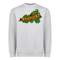Heather Grey Kentucky map St. Patrick's Day Heavyweight Sweatshirt - FaDigitalArtStudio