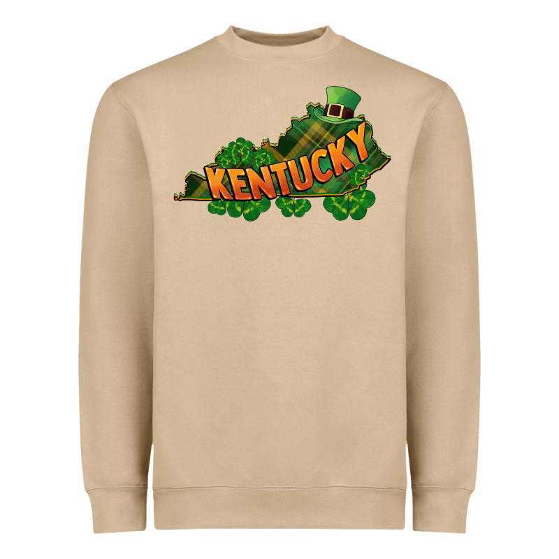Kentucky Map St. Patrick's Day Heavyweight Sweatshirt by FaDigitalArtStudio | Teevron