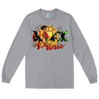Heather Grey black prince Long Sleeve Tee - CowGirlArtShop