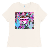 Bone mama cowboy western animal pattern neon Ladies Tee - LillyAllenDesigns