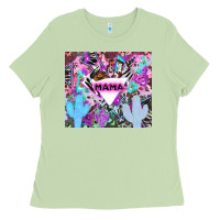Matcha mama cowboy western animal pattern neon Ladies Tee - LillyAllenDesigns