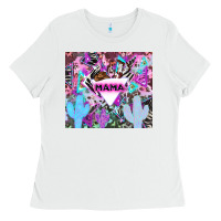 White mama cowboy western animal pattern neon Ladies Tee - LillyAllenDesigns