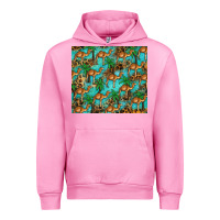 Fuchsia Pink camel leopard Urban Hoodie - BarkalooDesign