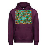 Mauve Wine camel leopard Urban Hoodie - BarkalooDesign