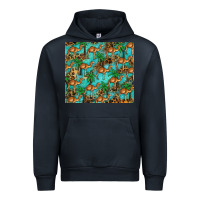 Navy camel leopard Urban Hoodie - BarkalooDesign