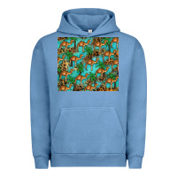 Pigment Pebble Blue camel leopard Urban Hoodie - BarkalooDesign