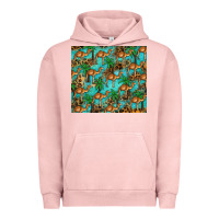 Pigment Salmon camel leopard Urban Hoodie - BarkalooDesign