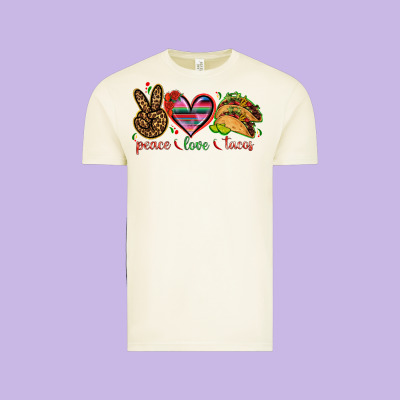 Peace Love Tacos Vintage Tee Designed By Nancycooperartshop