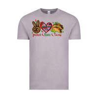 Vintage Zinc Peace love tacos Vintage Tee - NancyCooperArtShop