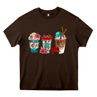 Chocolate Brown western baseball coffee cups bbs Heavy Core Tee - BundleAndBundleShop