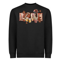 Black football love Heavyweight Sweatshirt - FaDigitalArtStudio