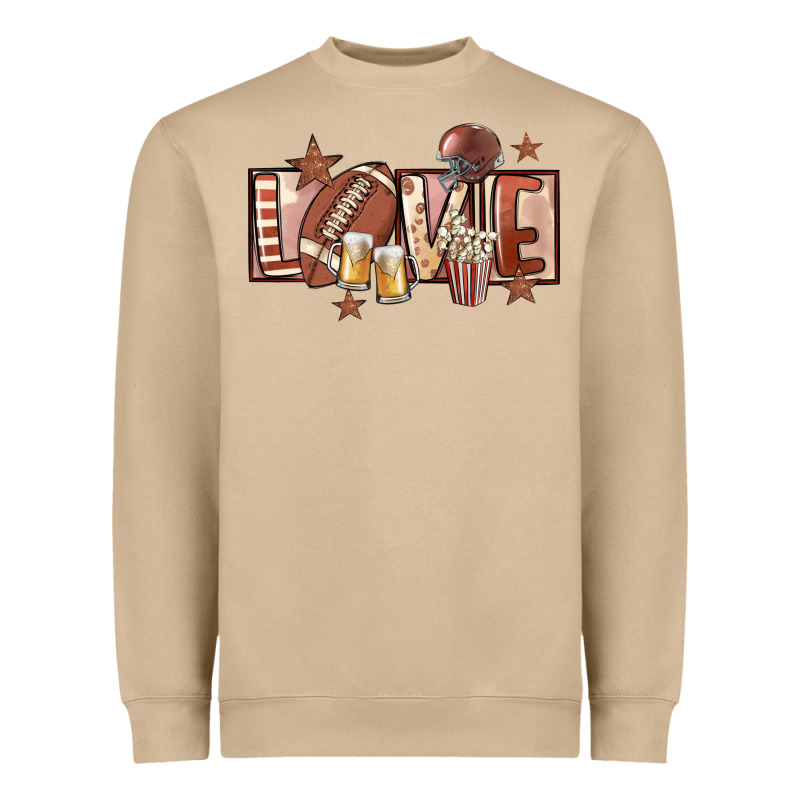 Football Love Heavyweight Sweatshirt by FaDigitalArtStudio | Teevron