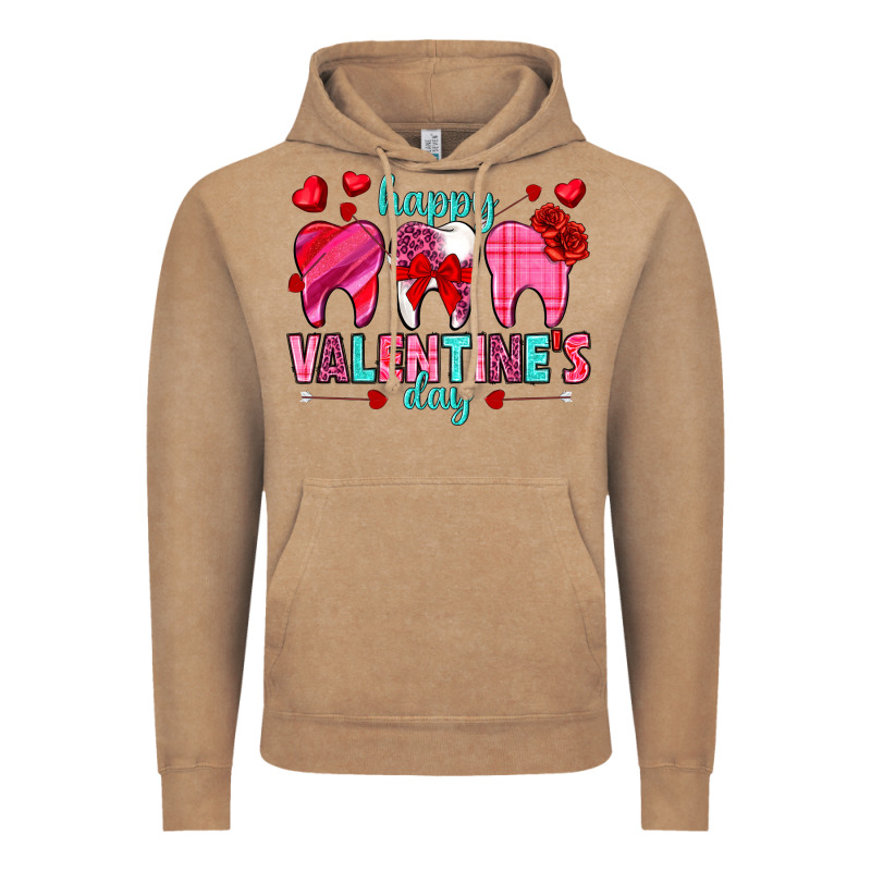 Happy Valentine's Day With Teeth Valentine's Day Vintage Hoodie by HowdyJamesFarm | Teevron