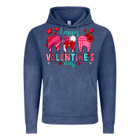 Vintage Denim Happy Valentine's Day with teeth Valentine's Day Vintage Hoodie - HowdyJamesFarm