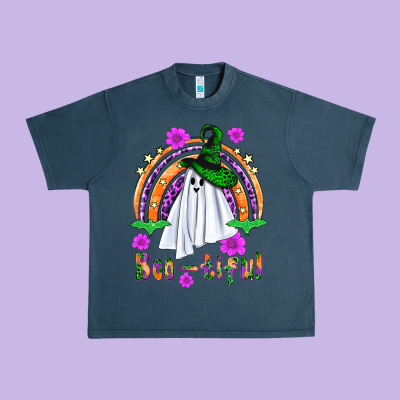 Boo-tiful Ghost Urban Heavy Tee Designed By Nancycooperartshop