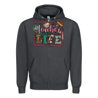 Smoke Teacher life leopard frame Zipper Hoodie - LillyAllenDesigns