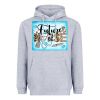 Heather Grey Western Future Nurse Heavyweight Hoodie - LillyAllenDesigns