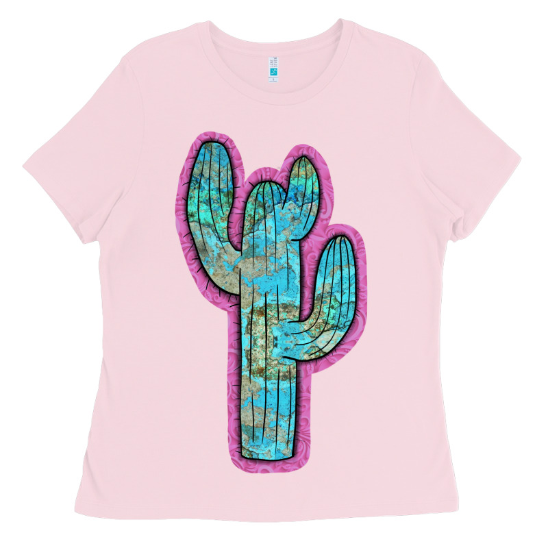 Western Turquoise Cactus Ladies Tee by RanaPortraitStore | Teevron