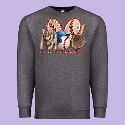 Take Me Out To The Ballgame Premium Sweatshirt Designed By Racoondesign