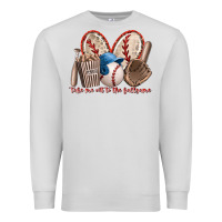 Dove Grey take me out to the ballgame Premium Sweatshirt - RacoonDesign