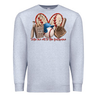 Heather Grey take me out to the ballgame Premium Sweatshirt - RacoonDesign