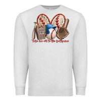 Oatmeal Heather take me out to the ballgame Premium Sweatshirt - RacoonDesign