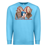 Ocean Blue take me out to the ballgame Premium Sweatshirt - RacoonDesign