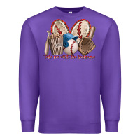 Purple take me out to the ballgame Premium Sweatshirt - RacoonDesign