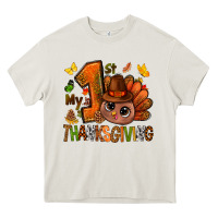 Cream my first thanksgiving with turkey bbs Heavy Core Tee - BundleAndBundleShop