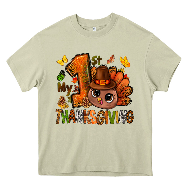 My First Thanksgiving With Turkey Bbs Heavy Core Tee by BundleAndBundleShop | Teevron