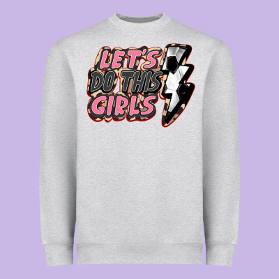 Let's Do This Girls Soccer Heavyweight Sweatshirt Designed By Fadigitalartstudio