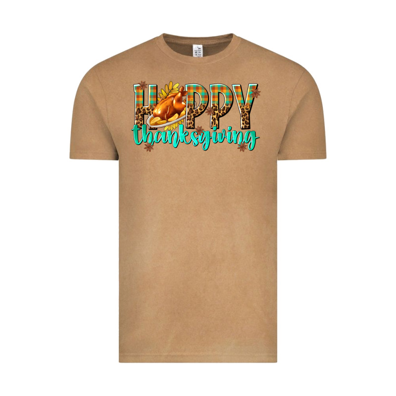 Happy Thanksgiving With Turkey Vintage Tee by texasbilliewilder | Teevron