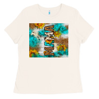 Bone mama leopard sunflower Ladies Tee - LillyAllenDesigns