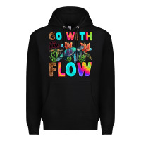 Black go with the flow Premium Hoodie - RanaPortraitStore